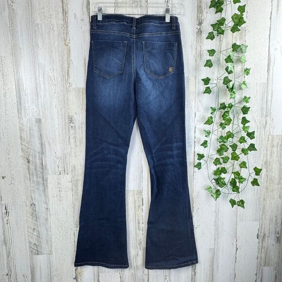 Indigo rein dark stretch curvy flare jeans size 9 - Picture 2 of 8